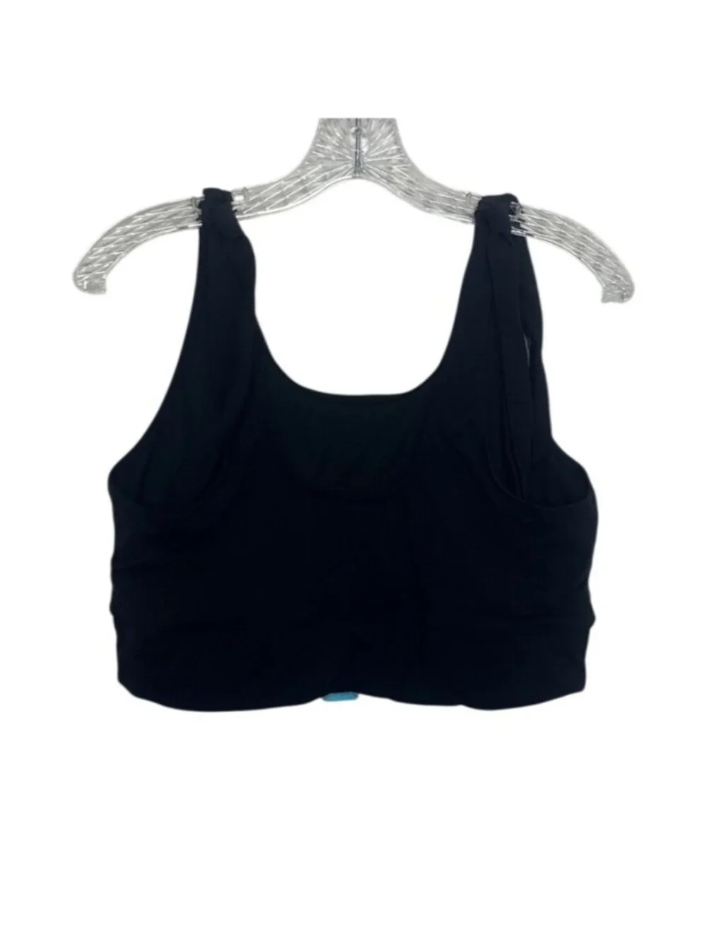 Yonique Workout Sports Bra Padded Medium Black New Scoop Neck Wireless
